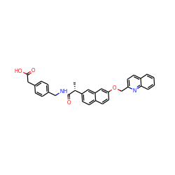 C[C@@H](C(=O)NCc1ccc(CC(=O)O)cc1)c1ccc2ccc(OCc3ccc4ccccc4n3)cc2c1 ZINC000058541305