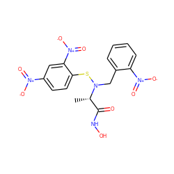 C[C@@H](C(=O)NO)N(Cc1ccccc1[N+](=O)[O-])Sc1ccc([N+](=O)[O-])cc1[N+](=O)[O-] ZINC000036177239