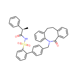 C[C@@H](C(=O)NS(=O)(=O)c1ccccc1-c1ccc(CN2C(=O)c3ccccc3CCc3ccccc32)cc1)c1ccccc1 ZINC000026648136