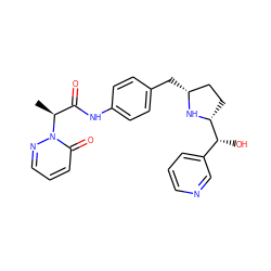 C[C@@H](C(=O)Nc1ccc(C[C@@H]2CC[C@H]([C@H](O)c3cccnc3)N2)cc1)n1ncccc1=O ZINC000653698611