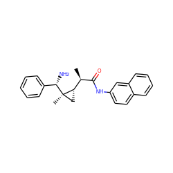 C[C@@H](C(=O)Nc1ccc2ccccc2c1)[C@@H]1C[C@@]1(C)[C@@H](N)c1ccccc1 ZINC000006202023