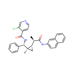 C[C@@H](C(=O)Nc1ccc2ccccc2c1)[C@@H]1C[C@@]1(C)[C@@H](NC(=O)c1ccncc1Cl)c1ccccc1 ZINC000033363670