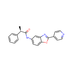 C[C@@H](C(=O)Nc1ccc2oc(-c3ccncc3)nc2c1)c1ccccc1 ZINC000095601756