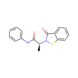 C[C@@H](C(=O)Nc1ccccc1)n1sc2ccccc2c1=O ZINC000066148456