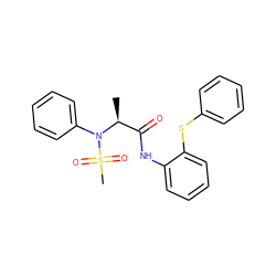 C[C@@H](C(=O)Nc1ccccc1Sc1ccccc1)N(c1ccccc1)S(C)(=O)=O ZINC000000667199