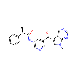 C[C@@H](C(=O)Nc1cncc(C(=O)c2cn(C)c3ncncc23)c1)c1ccccc1 ZINC000169707883