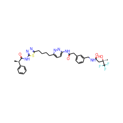 C[C@@H](C(=O)Nc1nnc(CCCCc2ccc(NC(=O)Cc3cccc(CNC(=O)C[C@@](C)(O)C(F)(F)F)c3)nn2)s1)c1ccccc1 ZINC000169698590