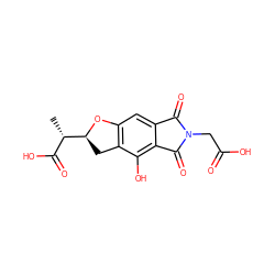 C[C@@H](C(=O)O)[C@@H]1Cc2c(cc3c(c2O)C(=O)N(CC(=O)O)C3=O)O1 ZINC000013896054