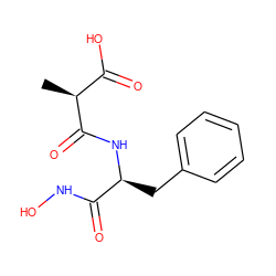 C[C@@H](C(=O)O)C(=O)N[C@@H](Cc1ccccc1)C(=O)NO ZINC000029488075