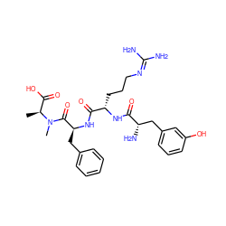 C[C@@H](C(=O)O)N(C)C(=O)[C@H](Cc1ccccc1)NC(=O)[C@H](CCCN=C(N)N)NC(=O)[C@@H](N)Cc1cccc(O)c1 ZINC000027559813