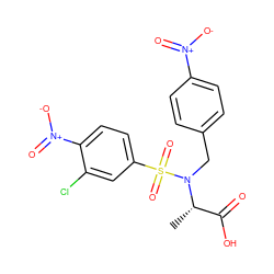 C[C@@H](C(=O)O)N(Cc1ccc([N+](=O)[O-])cc1)S(=O)(=O)c1ccc([N+](=O)[O-])c(Cl)c1 ZINC000013840019