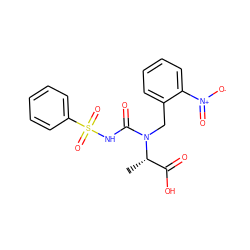 C[C@@H](C(=O)O)N(Cc1ccccc1[N+](=O)[O-])C(=O)NS(=O)(=O)c1ccccc1 ZINC000013863179