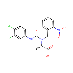 C[C@@H](C(=O)O)N(Cc1ccccc1[N+](=O)[O-])C(=O)Nc1ccc(Cl)c(Cl)c1 ZINC000013863188