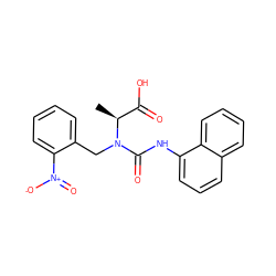 C[C@@H](C(=O)O)N(Cc1ccccc1[N+](=O)[O-])C(=O)Nc1cccc2ccccc12 ZINC000013863189