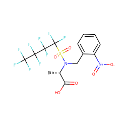 C[C@@H](C(=O)O)N(Cc1ccccc1[N+](=O)[O-])S(=O)(=O)C(F)(F)C(F)(F)C(F)(F)C(F)(F)F ZINC000036177229