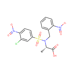 C[C@@H](C(=O)O)N(Cc1ccccc1[N+](=O)[O-])S(=O)(=O)c1ccc([N+](=O)[O-])c(Cl)c1 ZINC000013863129