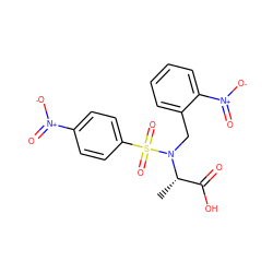 C[C@@H](C(=O)O)N(Cc1ccccc1[N+](=O)[O-])S(=O)(=O)c1ccc([N+](=O)[O-])cc1 ZINC000013863126