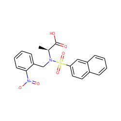 C[C@@H](C(=O)O)N(Cc1ccccc1[N+](=O)[O-])S(=O)(=O)c1ccc2ccccc2c1 ZINC000013863144