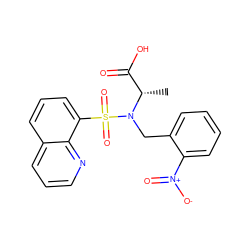 C[C@@H](C(=O)O)N(Cc1ccccc1[N+](=O)[O-])S(=O)(=O)c1cccc2cccnc12 ZINC000013863147