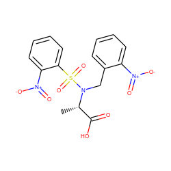 C[C@@H](C(=O)O)N(Cc1ccccc1[N+](=O)[O-])S(=O)(=O)c1ccccc1[N+](=O)[O-] ZINC000013863128