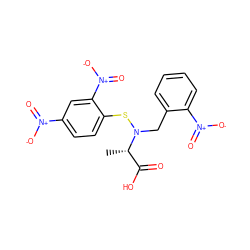 C[C@@H](C(=O)O)N(Cc1ccccc1[N+](=O)[O-])Sc1ccc([N+](=O)[O-])cc1[N+](=O)[O-] ZINC000036177247