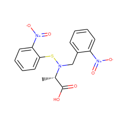 C[C@@H](C(=O)O)N(Cc1ccccc1[N+](=O)[O-])Sc1ccccc1[N+](=O)[O-] ZINC000013863191