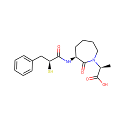 C[C@@H](C(=O)O)N1CCCC[C@H](NC(=O)[C@@H](S)Cc2ccccc2)C1=O ZINC000013745876