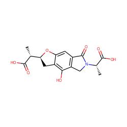 C[C@@H](C(=O)O)N1Cc2c(cc3c(c2O)C[C@@H]([C@@H](C)C(=O)O)O3)C1=O ZINC000013896072