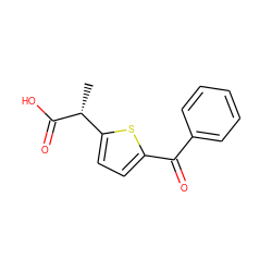 C[C@@H](C(=O)O)c1ccc(C(=O)c2ccccc2)s1 ZINC000000002282