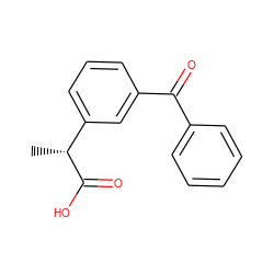 C[C@@H](C(=O)O)c1cccc(C(=O)c2ccccc2)c1 ZINC000000002272