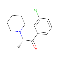 C[C@@H](C(=O)c1cccc(Cl)c1)N1CCCCC1 ZINC000035020085