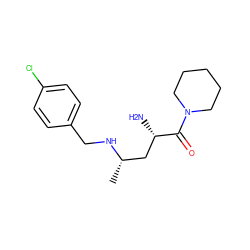 C[C@@H](C[C@H](N)C(=O)N1CCCCC1)NCc1ccc(Cl)cc1 ZINC000084623699