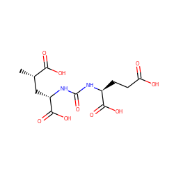 C[C@@H](C[C@H](NC(=O)N[C@@H](CCC(=O)O)C(=O)O)C(=O)O)C(=O)O ZINC000013529680