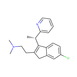 C[C@@H](C1=C(CCN(C)C)Cc2cc(Cl)ccc21)c1ccccn1 ZINC000013493466