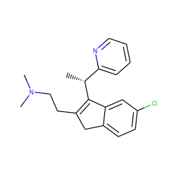 C[C@@H](C1=C(CCN(C)C)Cc2ccc(Cl)cc21)c1ccccn1 ZINC000013493458