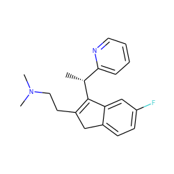 C[C@@H](C1=C(CCN(C)C)Cc2ccc(F)cc21)c1ccccn1 ZINC000013493462