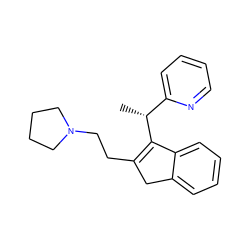 C[C@@H](C1=C(CCN2CCCC2)Cc2ccccc21)c1ccccn1 ZINC000013493474