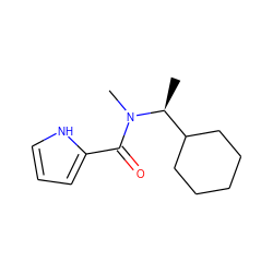 C[C@@H](C1CCCCC1)N(C)C(=O)c1ccc[nH]1 ZINC000014959086