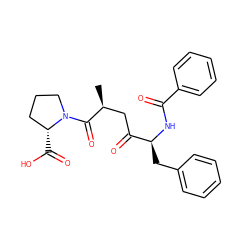 C[C@@H](CC(=O)[C@H](Cc1ccccc1)NC(=O)c1ccccc1)C(=O)N1CCC[C@H]1C(=O)O ZINC000026675578