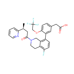 C[C@@H](CC(=O)N1CCc2c(F)ccc(-c3cc(CC(=O)O)ccc3OCC(F)(F)F)c2C1)c1ccccn1 ZINC001772569798