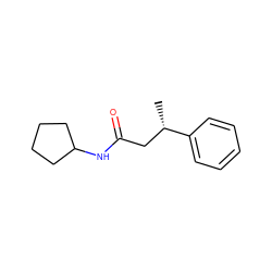 C[C@@H](CC(=O)NC1CCCC1)c1ccccc1 ZINC000000073898