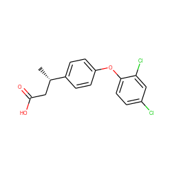 C[C@@H](CC(=O)O)c1ccc(Oc2ccc(Cl)cc2Cl)cc1 ZINC000071332862