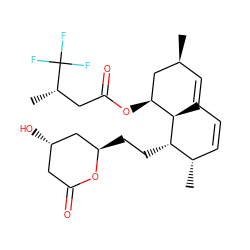 C[C@@H](CC(=O)O[C@H]1C[C@@H](C)C=C2C=C[C@H](C)[C@H](CC[C@@H]3C[C@@H](O)CC(=O)O3)[C@H]21)C(F)(F)F ZINC000027900330