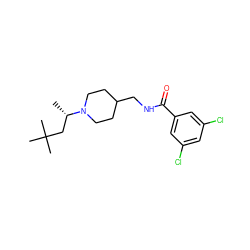 C[C@@H](CC(C)(C)C)N1CCC(CNC(=O)c2cc(Cl)cc(Cl)c2)CC1 ZINC000040953263