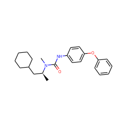 C[C@@H](CC1CCCCC1)N(C)C(=O)Nc1ccc(Oc2ccccc2)cc1 ZINC000013863331