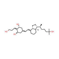 C[C@@H](CCCC(C)(C)O)[C@H]1CC[C@H]2/C(=C/C=C3C[C@@H](O)C(=CCCO)[C@H](O)C3)CCC[C@@]21C ZINC000013686843