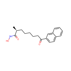 C[C@@H](CCCCCC(=O)c1ccc2ccccc2c1)C(=O)NO ZINC000013474416