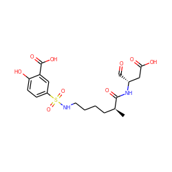 C[C@@H](CCCCNS(=O)(=O)c1ccc(O)c(C(=O)O)c1)C(=O)N[C@H](C=O)CC(=O)O ZINC000013553865