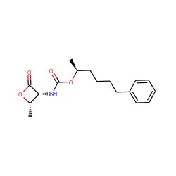 C[C@@H](CCCCc1ccccc1)OC(=O)N[C@H]1C(=O)O[C@H]1C ZINC000096283405