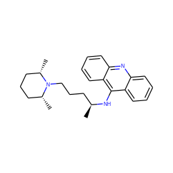 C[C@@H](CCCN1[C@@H](C)CCC[C@H]1C)Nc1c2ccccc2nc2ccccc12 ZINC000029551772